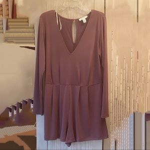 Forever 21 Mauve long sleeve romper 1X